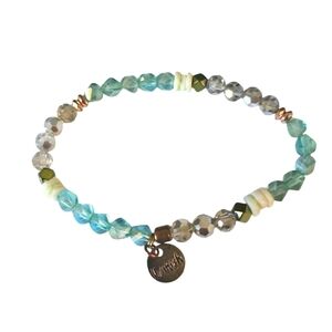 Erimish - Jackie Stretch Bracelet with AB and Glass Beads